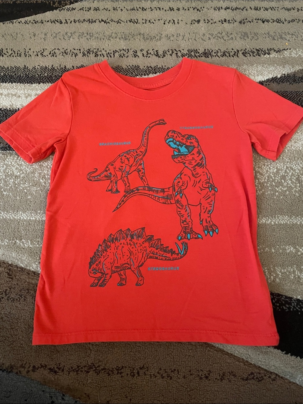 Cat & Jack Kids Red Dinosaur Graphic Tee